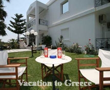 Garden of Pantelio Rooms, Karistos, island evia, greece