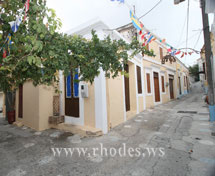 One of the colorful houses of Koskinou on the island of Rhodes - Greece