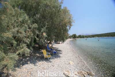 Beach Nireos, Village Aliveri, Island Evia, Greece