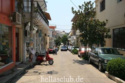 Street of Village Aliveri, Island Evia, Greece
