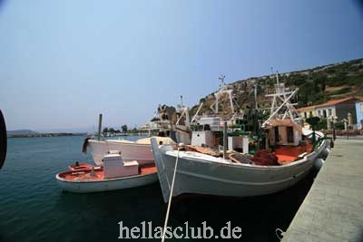 Ship in Karavos, Village Aliveri, Island Evia, Greece